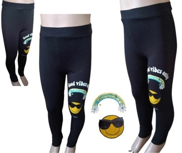Legginsy getry cienkie DZIEWCZYNKI 116-122