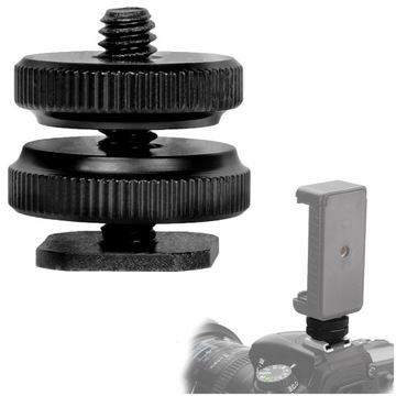 Алюминиевый адаптер «холодный башмак» 1/4 дюйма для зеркальных и беззеркальных фотоаппаратов