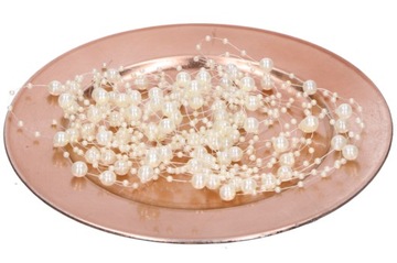 Girlanda perłowa krem 1,3m - 10szt.