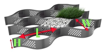 GEOCRAT GEOGRID GARDEN GAUN STRONG - ДЛЯ СКЛОНА - ECO GRID 2,5 см