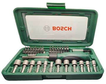 ZESTAW 46 szt. BITÓW I NASADEK Z GRZECHOTKĄ BOSCH