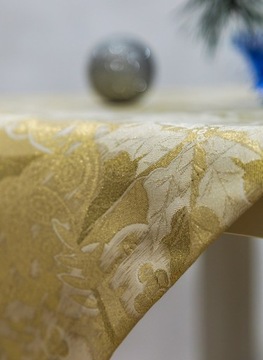 Кремовый экру Экри Золотой Рождество репетитор на столе 90x90