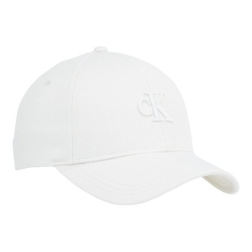 CALVIN KLEIN CZAPKA Z DASZKIEM ARCHIVE CAP ECRU