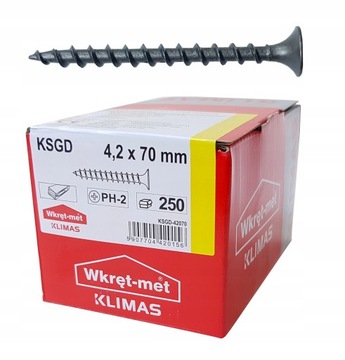 Шурупы для досок Klimas GK 4,2x70 250 шт.