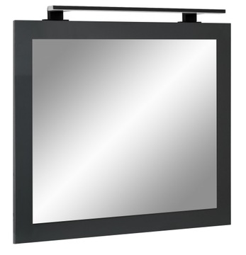 LUSTRO ŁAZIENKOWE Z OŚWIETLENIEM LAMPKĄ LED DO ŁAZIENKI POŁYSK 80 cm
