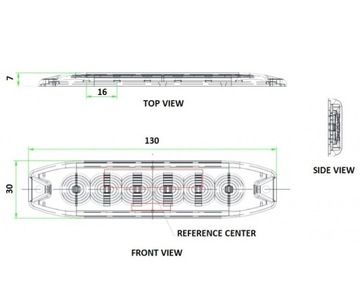 Lampa stroboskopowa 6LED SLIM 18W 12-24V R65 R10