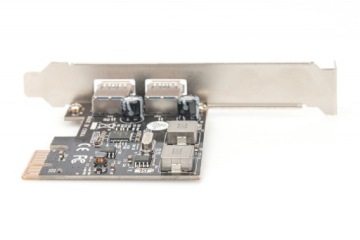 Карта контроллера PCIe для расширения ПК с двумя низкопрофильными портами USB3