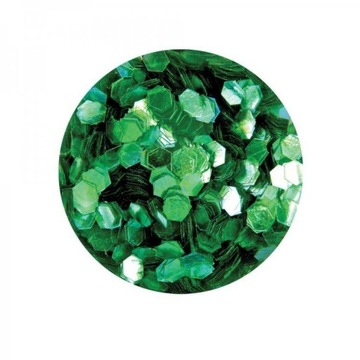 Brokat hologramowy plastry miodu Zielony 2 mm