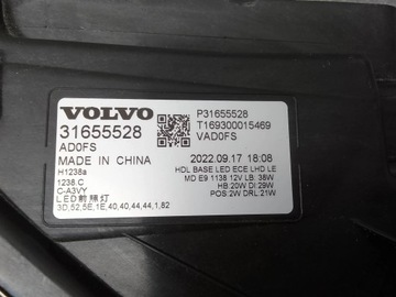 SVĚTLOMET FULL LED LEVÝ VOLVO XC40 C40 2022 31655528