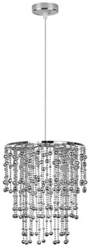 Lampa wisząca chromowy abażur E27 Roni 31-84323