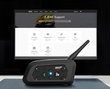2X ИНТЕРКОМ EJEAS V6 PRO ДЛЯ МОТОЦИКЛА НОВАЯ ВЕРСИЯ 2024 г. IP67 1200M