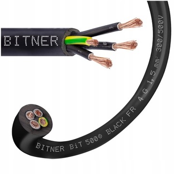 Kabel przewód prądowy ziemny linka giętki 4x1,5mm2