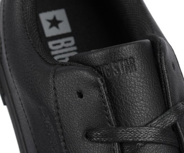 Męskie buty trampki BIG STAR klasyczne czarne sneakersy ekoskóra r. 42