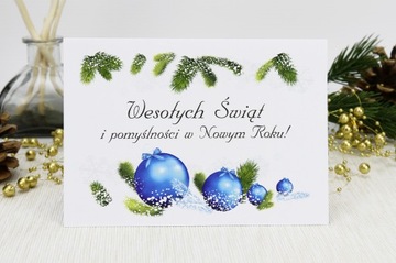 Firmowe kartki świąteczne bożonarodzeniowe GOTOWE z kopertą SZYBKA WYSYŁKA