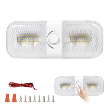 10W 12V LAMPA SUFITOWA LED ŚCIEMNIANA W 3 TEMPERATURY BARWOWE DO KAMPERA