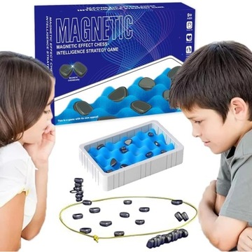 Magnetyczna zabawka dla dzieci w szachach, gra edukacyjna w warcaby