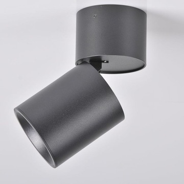 LED SPOT на трубке GU10, ПОДВИЖНЫЙ ОТРАЖАТЕЛЬ, накладной монтаж