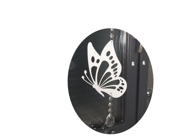 ZAWIESZKA AŻUROWA OZDOBA AŻUR MOTYL BOKIEM +PRZYSSAWKA GIRLANDA