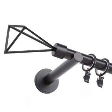 ЧЕРНЫЙ МЕТАЛЛИЧЕСКИЙ КАРДИН 19 мм / 300 см РАЗЛИЧНЫЕ МОДЕЛИ