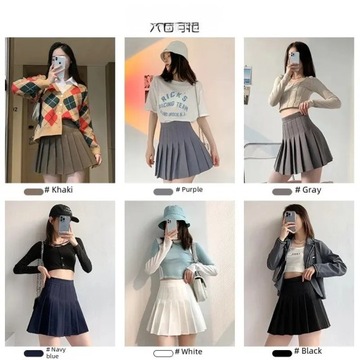 Pleated Skirt Women Summer White Short?dress Japan