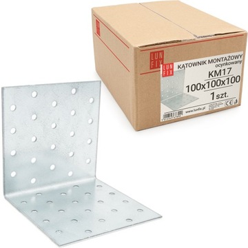 Kątownik montażowy KM17 100x100x100x2 łącznik ciesielski 1szt.