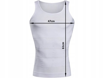 Мужская футболка для похудения и моделирования фигуры, slim XXL, белая