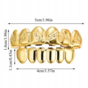 Nakładka na zęby złote srebrne diament Model 15