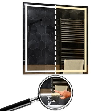 Lustro Podświetlane Atlanta Dual LED 80x80 cm z włącznikiem dotykowym