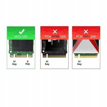 ADAPTER PRZEJŚCIÓWKA SATA3 M.2 NGFF SSD SATA