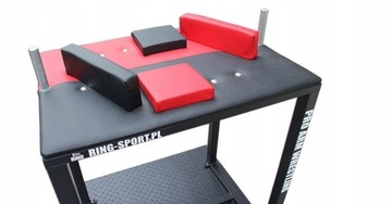 SPAWANY STÓŁ DO ARMWRESTLINGU Z BLACHĄ - SKÓRA