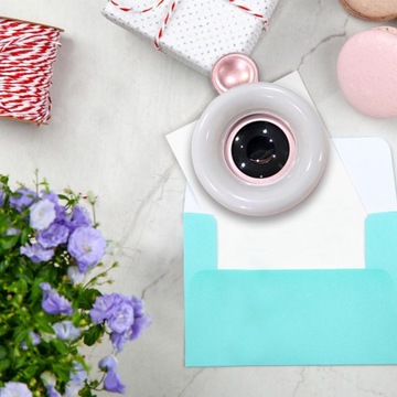 Лампа для селфи на телефоне с кольцевым зажимом 53 светодиода, розовая