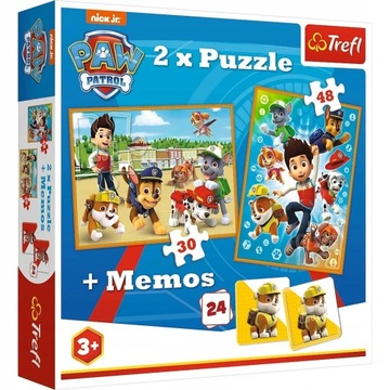TREFL 2 x PUZZLE PSI PATROL + GRA MEMORY