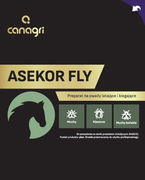 ASEKOR FLY PREPARAT NA MUCHY KOMARY DLA KONI 0,6L
