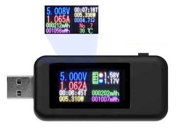 МЕТР, USB ТЕСТЕР, ВОЛЬТМЕТР 4-20В, АММЕТР 5А