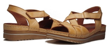 Sandałki w słonecznym kolorze skóra Stella PL r 41