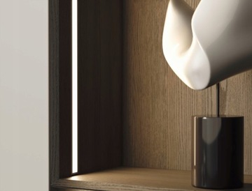 PROFIL LED NA 2 TAŚMY LED ALUMINIOWY WPUSZCZANY GEMI CZARNY 1M Z KLOSZEM