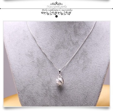 Серебряный кулон-колье с жемчугом, фианитами, ОЖЕРЕЛЬЕ PEARL BUBBLE, ЖЕМЧУГ