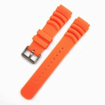 Pasek do zegarka typ SEIKO Diver 24mm pomarańczowy