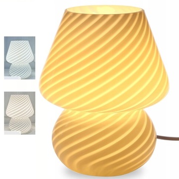 ГРИБОВЫЙ ДЕКОР НАСТОЛЬНАЯ ЛАМПА СТЕКЛЯННАЯ СВЕТИЛЬНАЯ ЛАМПА С 3 ЦВЕТАМИ