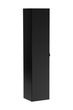 Wysoki Słupek Łazienkowy Wiszący 160 cm 2 Szuflady Wewnętrzne CZERŃ