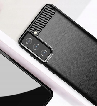 Чехол CARBON для Samsung Galaxy S21 FE 5G + СТЕКЛО