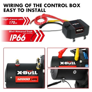 АВТОМОБИЛЬНАЯ ЛЕБЕДКА X-BULL 12 В 12000 фунтов 5,5 т 4x4