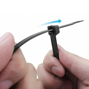 100x ПРОЧНЫЕ КАБЕЛЬНЫЕ Стяжки КАБЕЛЬНЫЕ Стяжки ЧЕРНЫЕ 3,6х300мм 100шт.