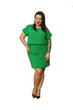 SUKIENKA Z PASKIEM KRÓTKI RĘKAW KOLORY + SIZE XXL