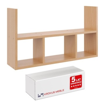 PÓŁKA NA ŚCIANĘ WISZĄCA DO SALONU NR1 BUK