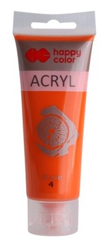 Farba akrylowa 75ml POMARAŃCZOWA Happy Color