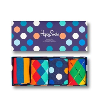 SKARPETY HAPPY SOCKS KOLOROWE GIFT BOX 4-Pak 36-40