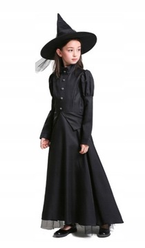 STRÓJ CZAROWNICY Z KAPELUSZ KOMBINEZON HALLOWEEN