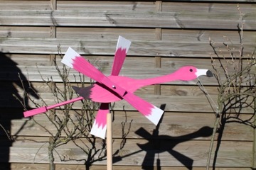 Деревянная САДОВАЯ ВЕТРЯНАЯ МЕЛЬНИЦА на ПЛАМЯЩЕЙ палке