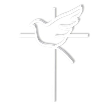 TOPPER plexa NA TORT biały IHS gołębica KRZYŻ